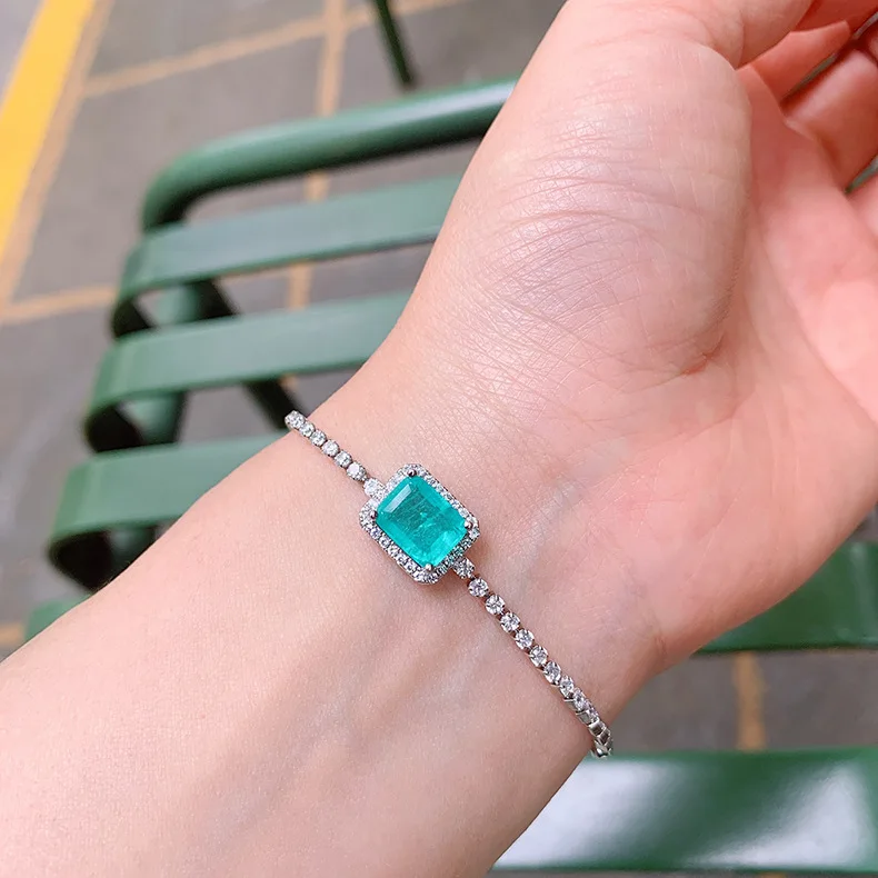 Women Jewelry Vintage 7*9mm High Quality Yellow Pink Blue Crystal Bracelet Necklace Party Fine Gift