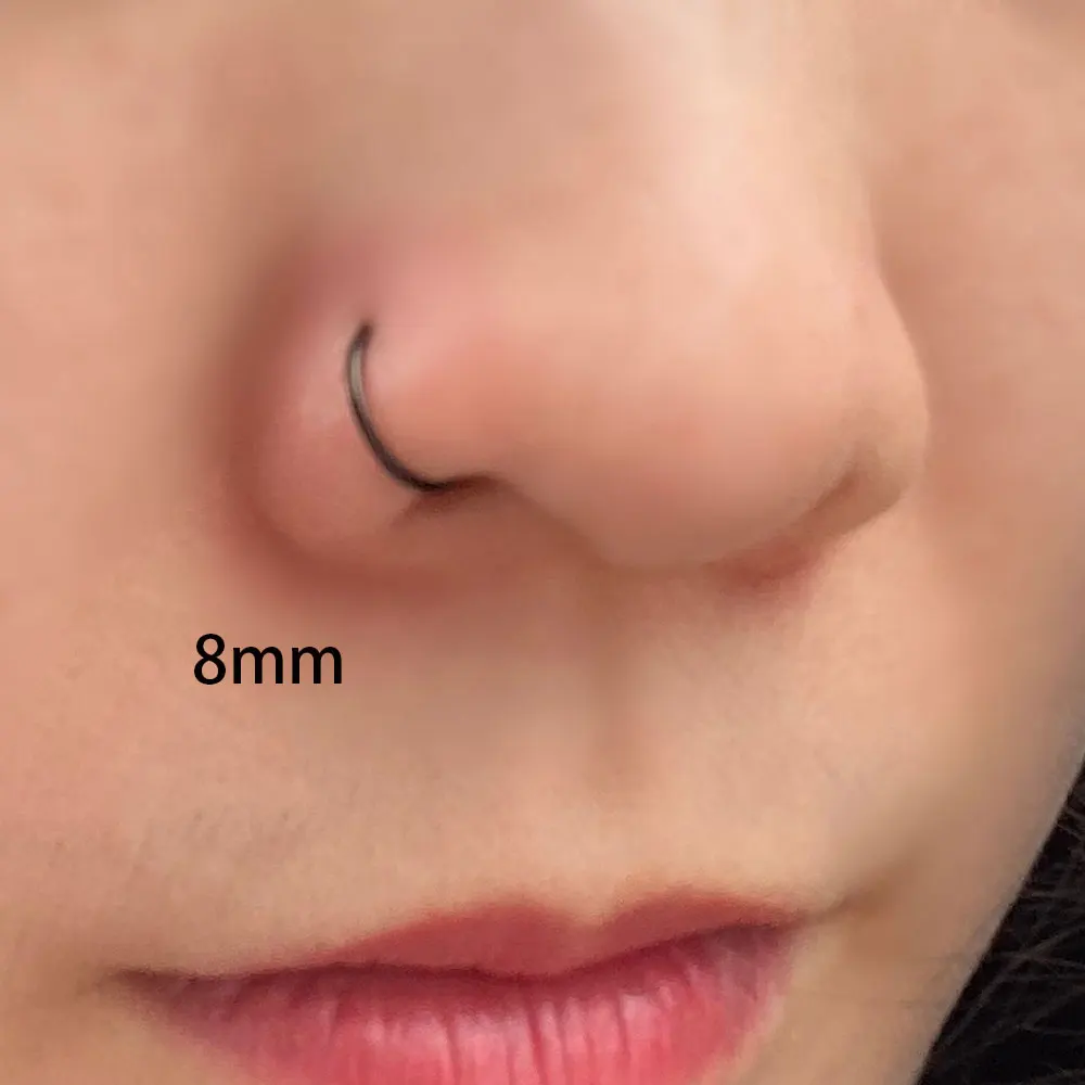 2PCS Stainless Steel Women Clip Earring Lips Rings Nose Ring Septum Falso Clip On Mouth Ring Fake Piercing Body Clip Hoop