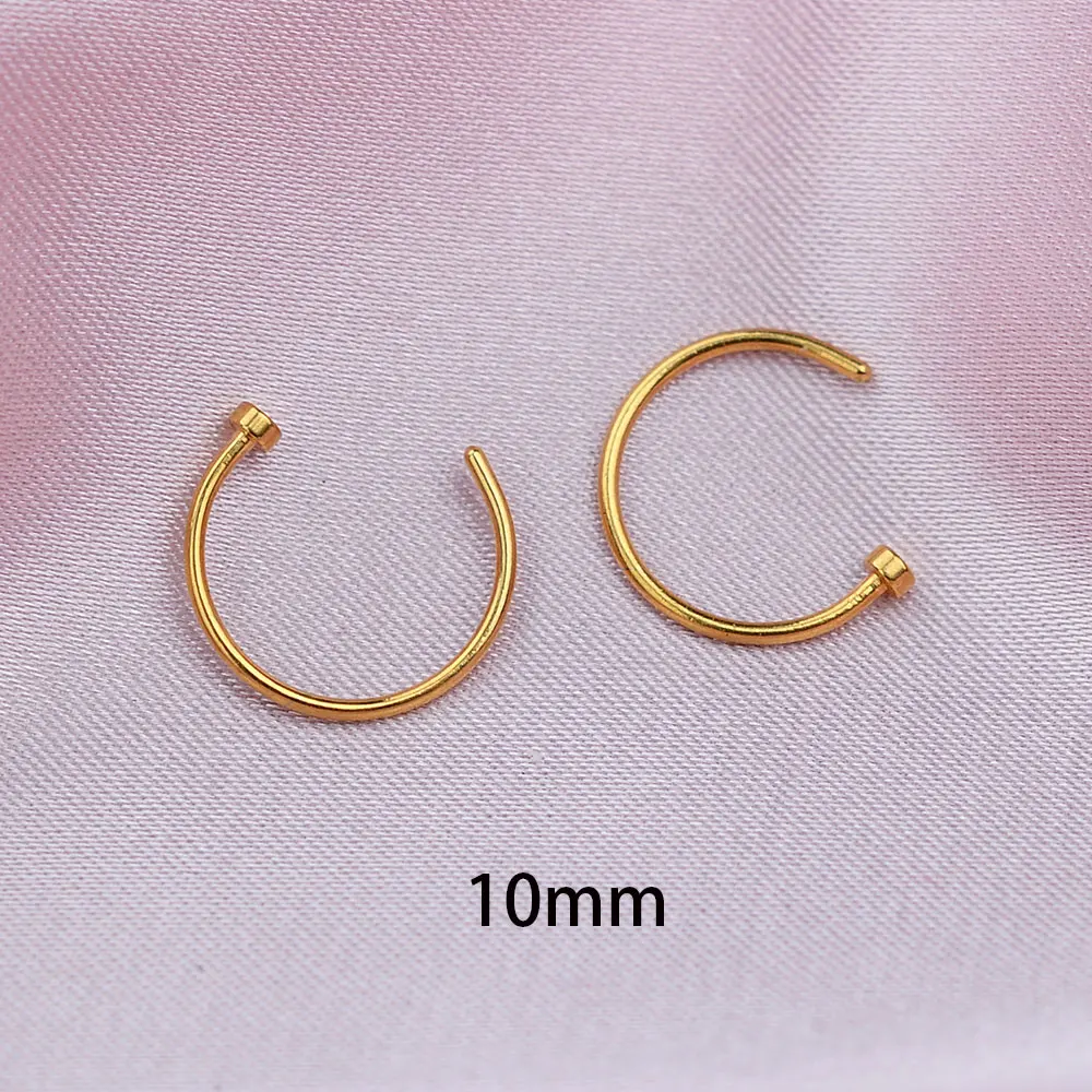 2PCS Stainless Steel Women Clip Earring Lips Rings Nose Ring Septum Falso Clip On Mouth Ring Fake Piercing Body Clip Hoop