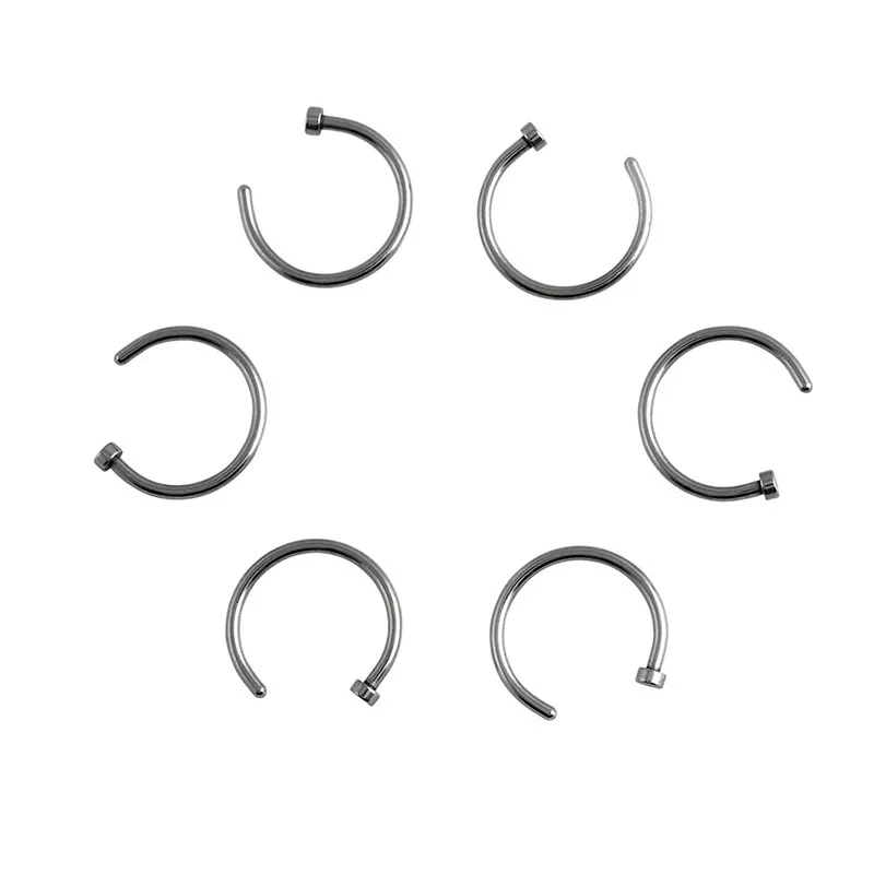 2PCS Stainless Steel Women Clip Earring Lips Rings Nose Ring Septum Falso Clip On Mouth Ring Fake Piercing Body Clip Hoop