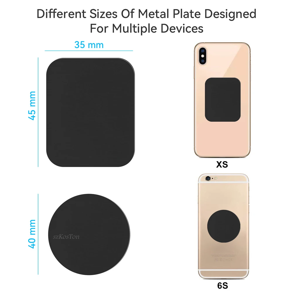 Car Magnet for Phone Holder Desk Metal Phone Magnetic Sticker Mobile Stand Mobile Phone Plate Holder Universal Car Mount Support
