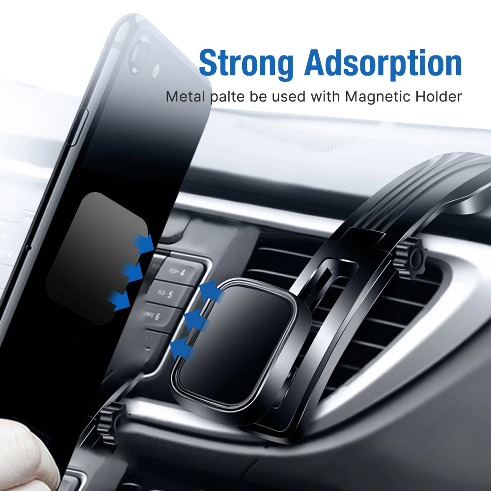Car Magnet for Phone Holder Desk Metal Phone Magnetic Sticker Mobile Stand Mobile Phone Plate Holder Universal Car Mount Support