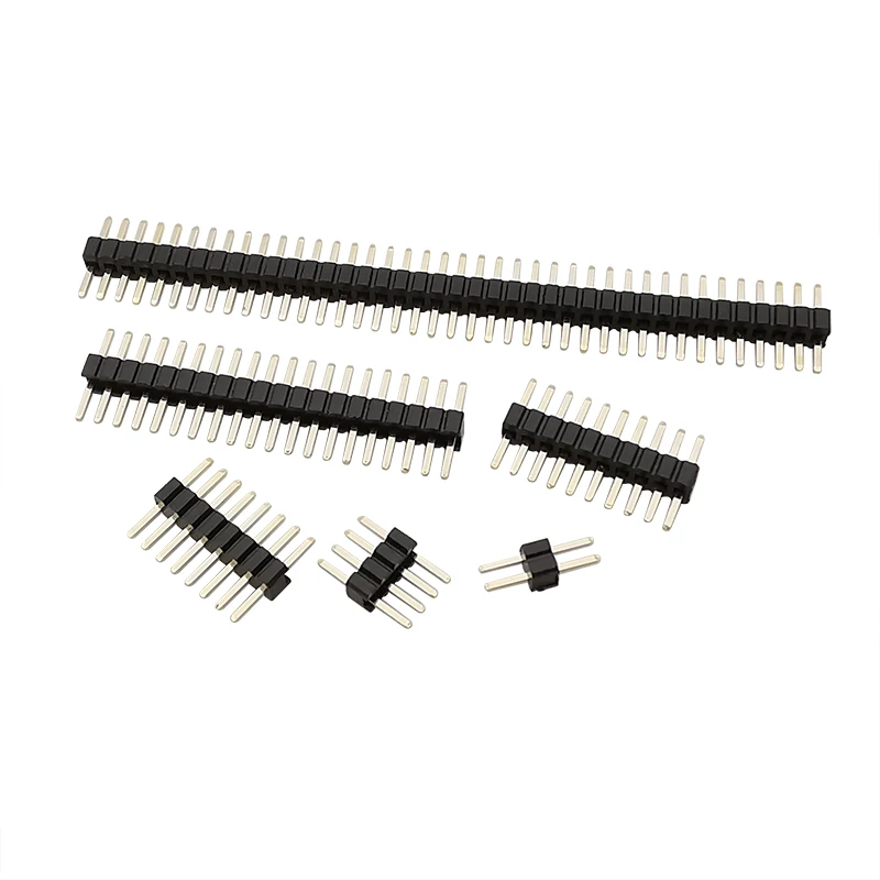 10Pcs 1.27 mm Single Row Male Female Plug Socket Breakaway PCB Board Pin Header Connector 1.27 Strip Pinheader 2P-50 Pin