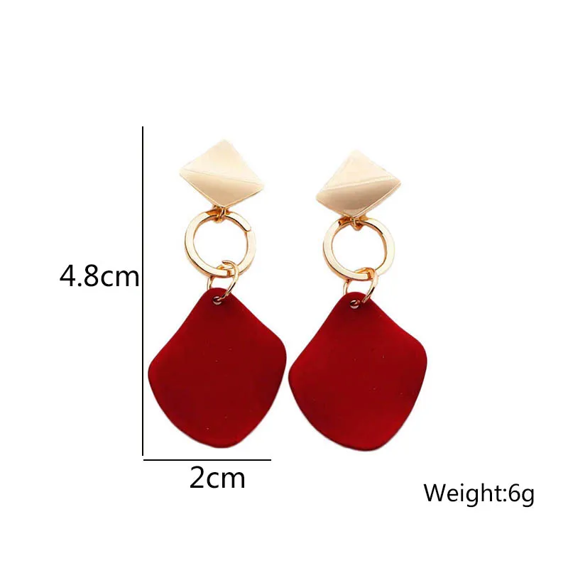 New Trendy Geometric Statement Dangle Earrings Gold Color Metal Top Women Drop Earrings new trend boucle oreille femme pendient