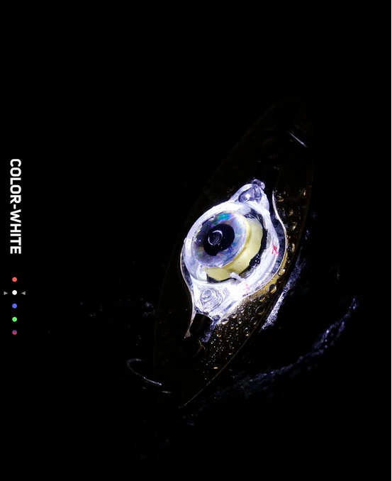 LED Fishing Lure Light Deep Drop Fishing Spoons Underwater Eye Shape Fishing Lure Light Tackle Fishing Equipment Accessories