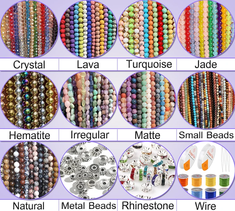 4-10mm Lapis Lazuli Tourmaline Aquamarine Tiger Eye Natural Stone Round Loose Beads For Jewelry Making Diy Bracelet 15inches