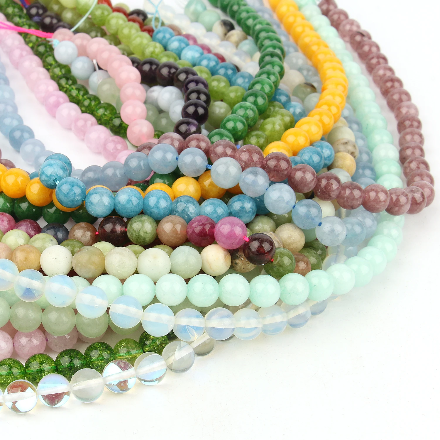 4-10mm Lapis Lazuli Tourmaline Aquamarine Tiger Eye Natural Stone Round Loose Beads For Jewelry Making Diy Bracelet 15inches