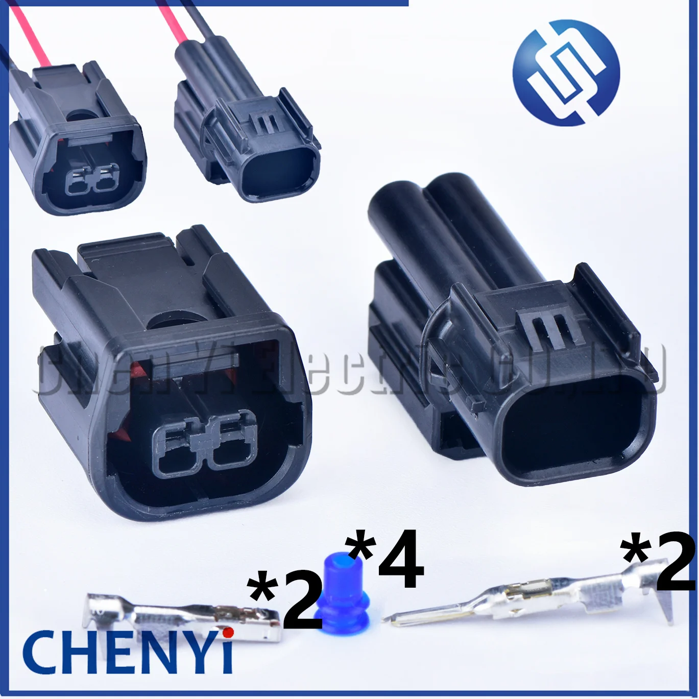 2 Pin auto waterproof connector LED Headlights Daytime Running Light Fog Light wiring harness plug 6189-7408 6181-6851 for Honda