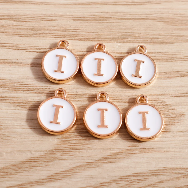10pcs/lot 12*15mm A-Z Letter Enamel Charms for Jewelry Making Pendants Necklaces Earrings DIY Handmade Bracelets Crafts Supplies