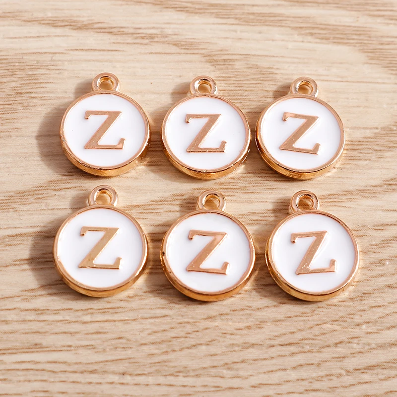 10pcs/lot 12*15mm A-Z Letter Enamel Charms for Jewelry Making Pendants Necklaces Earrings DIY Handmade Bracelets Crafts Supplies