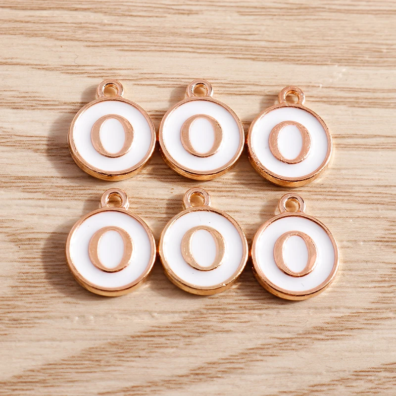 10pcs/lot 12*15mm A-Z Letter Enamel Charms for Jewelry Making Pendants Necklaces Earrings DIY Handmade Bracelets Crafts Supplies