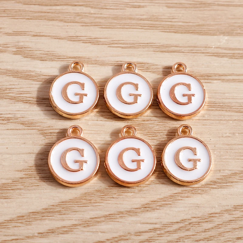 10pcs/lot 12*15mm A-Z Letter Enamel Charms for Jewelry Making Pendants Necklaces Earrings DIY Handmade Bracelets Crafts Supplies