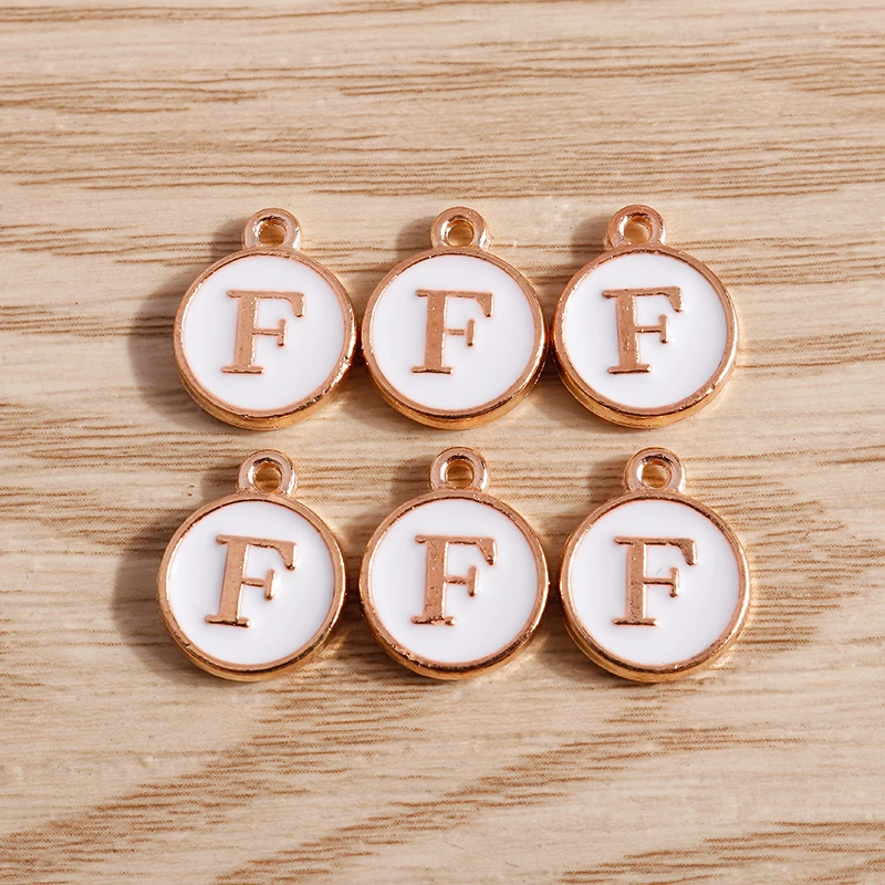 10pcs/lot 12*15mm A-Z Letter Enamel Charms for Jewelry Making Pendants Necklaces Earrings DIY Handmade Bracelets Crafts Supplies