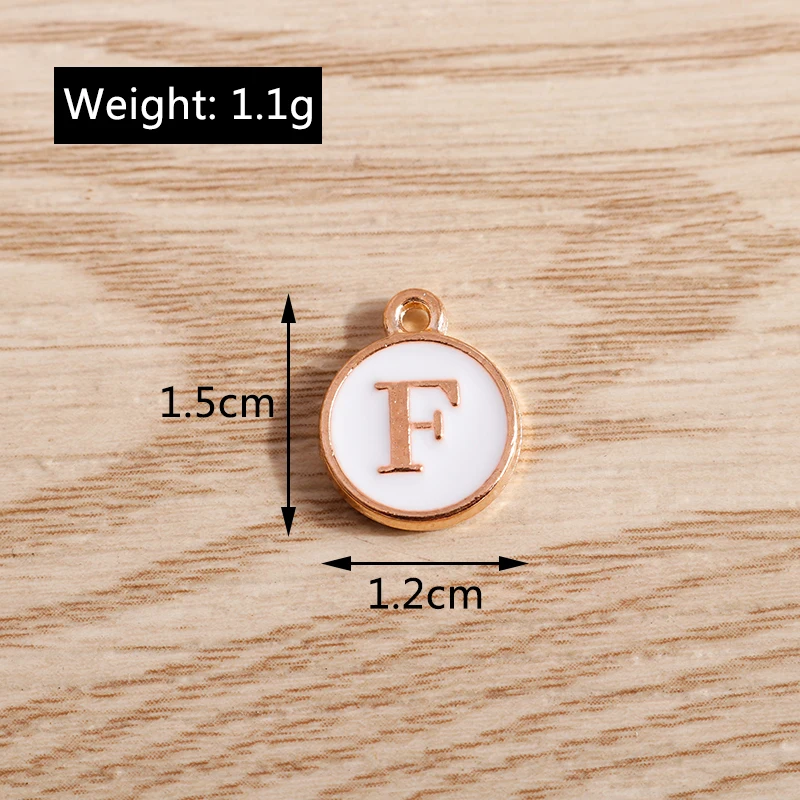 10pcs/lot 12*15mm A-Z Letter Enamel Charms for Jewelry Making Pendants Necklaces Earrings DIY Handmade Bracelets Crafts Supplies