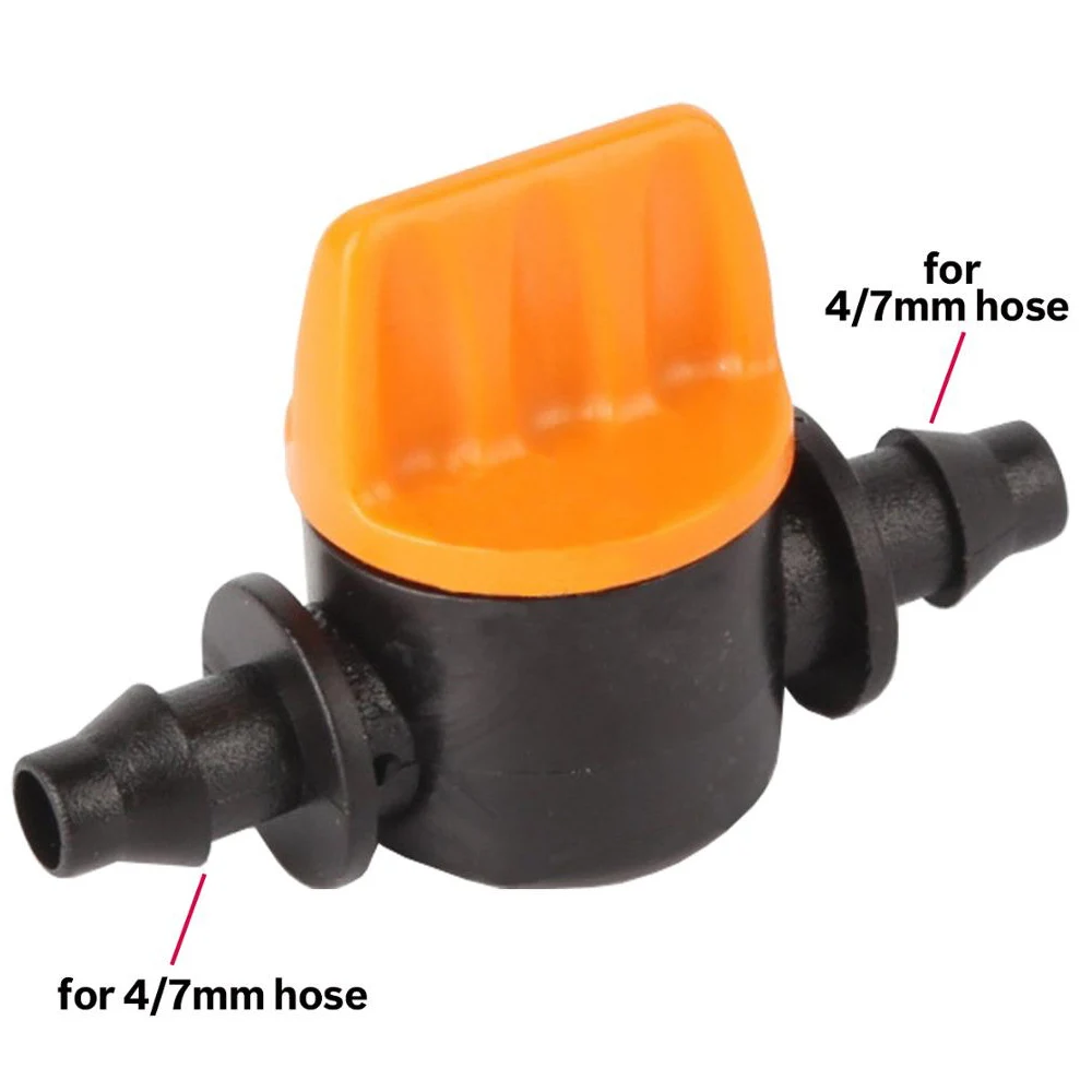20Pcs Hose Mini Valve Garden Tap Garden Drip Irrigation Fittings Pipe Connectors Water Valve For 4/7mm Water Flow Control Valve
