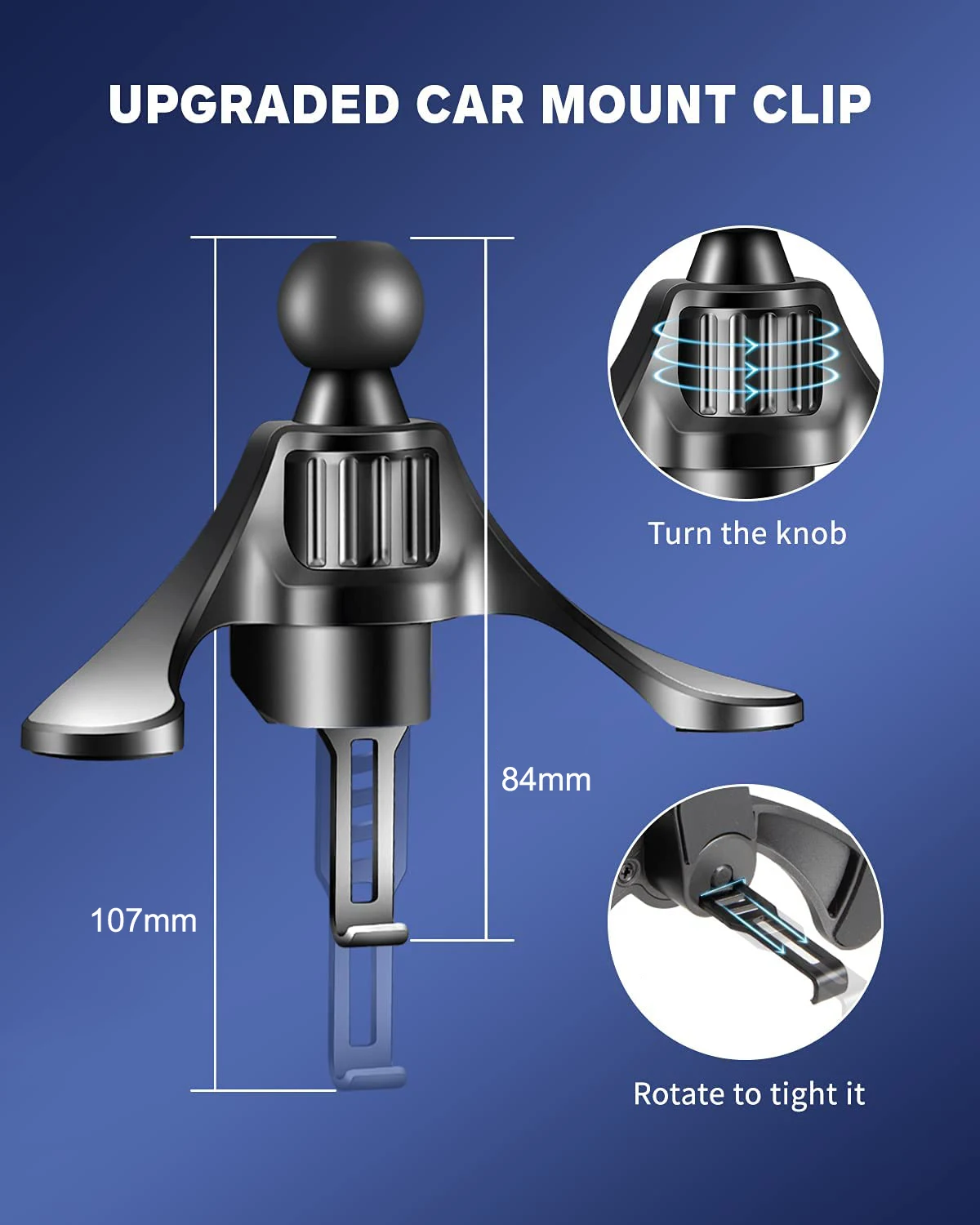Upgrade Car Air Vent Clip 17mm Ball Head for Car Air Outlet Phone Holder Stand Magnetic Car Mobile Phone GPS Bracket Accessories