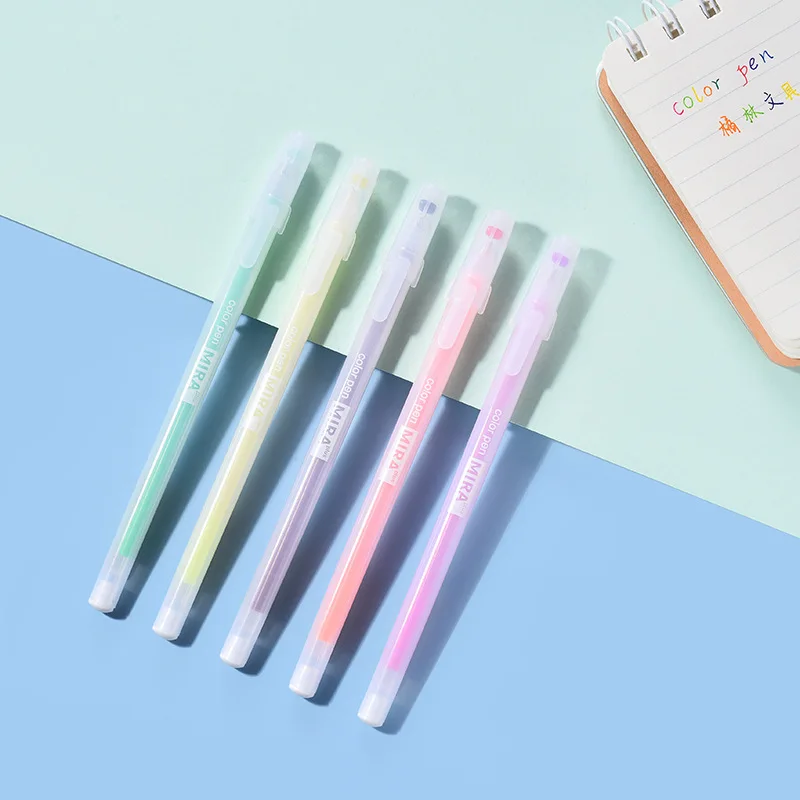 12 Color Macaron Kawaii Pen 12 Colored Gel pens Set 0.5 mm Ballpoint Pen for Journal Cute Japanese Stationary School Supplies