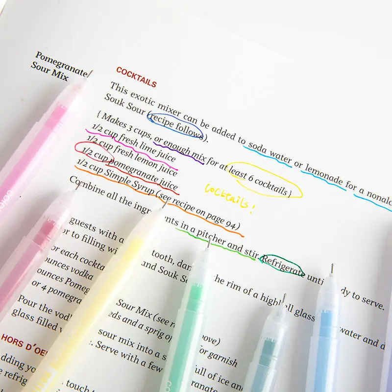 12 Color Macaron Kawaii Pen 12 Colored Gel pens Set 0.5 mm Ballpoint Pen for Journal Cute Japanese Stationary School Supplies