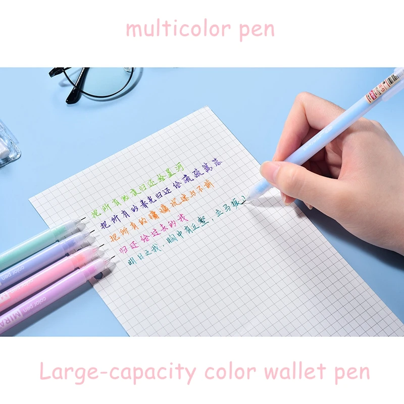 12 Color Macaron Kawaii Pen 12 Colored Gel pens Set 0.5 mm Ballpoint Pen for Journal Cute Japanese Stationary School Supplies