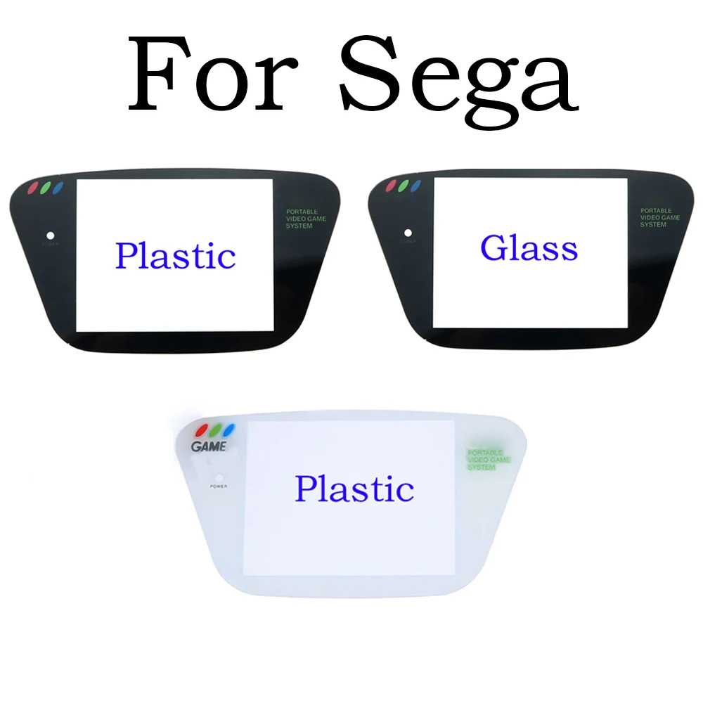 White Black Plastic&Glass Material Protective Screen Cover Lens Replacement for Sega Game Gear GG Lens Protector