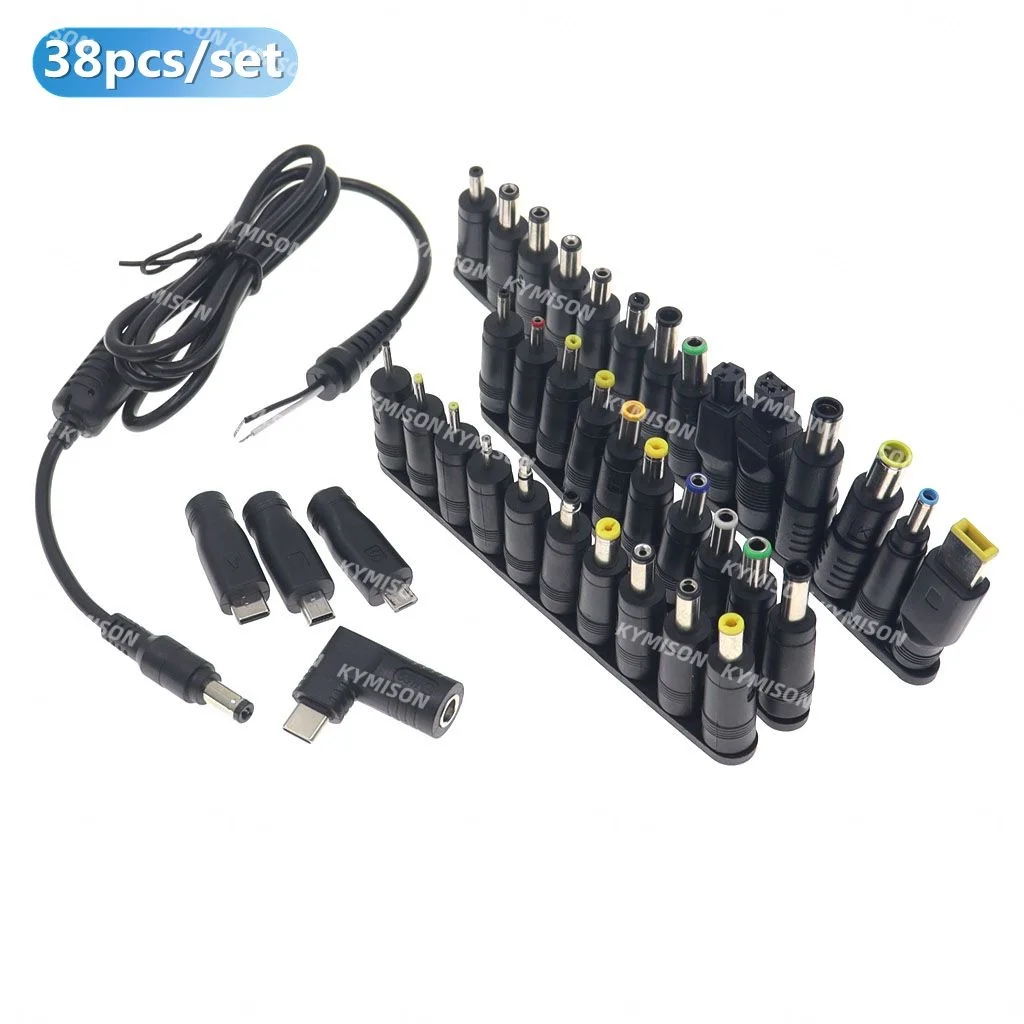 Universal 5.5mmx2.1mm DC AC Power Adapter Tips Connector Kits for Lenovo Thinkpad Laptop Power Supply Plug Jack Sets