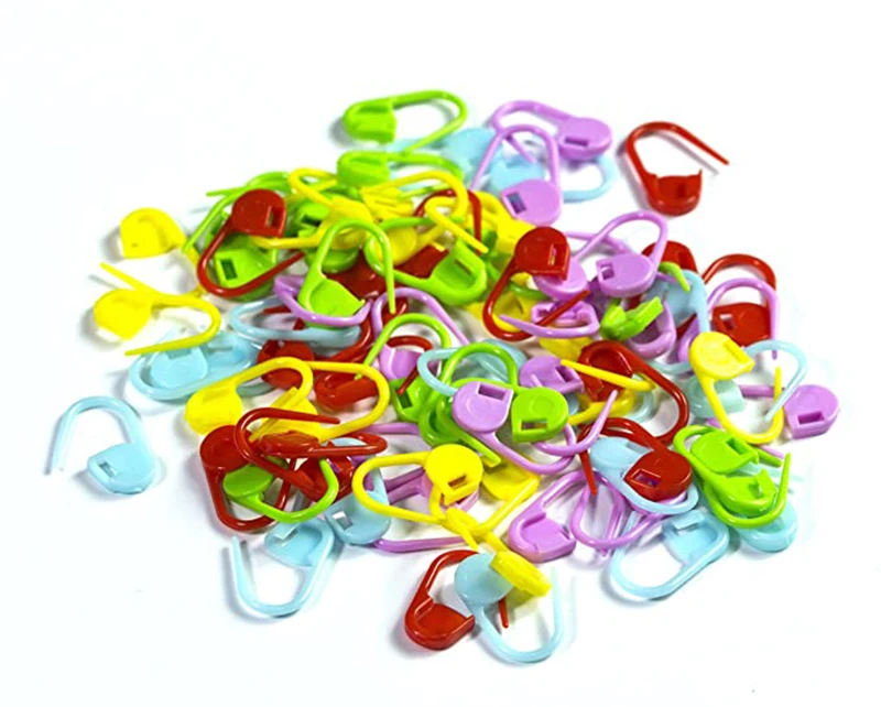 50/100Pcs Colorful Plastic Safety Pins Knitting Markers Crochet Stitch Clips for DIY Knitting Sewing Craft Clothing Accessorie