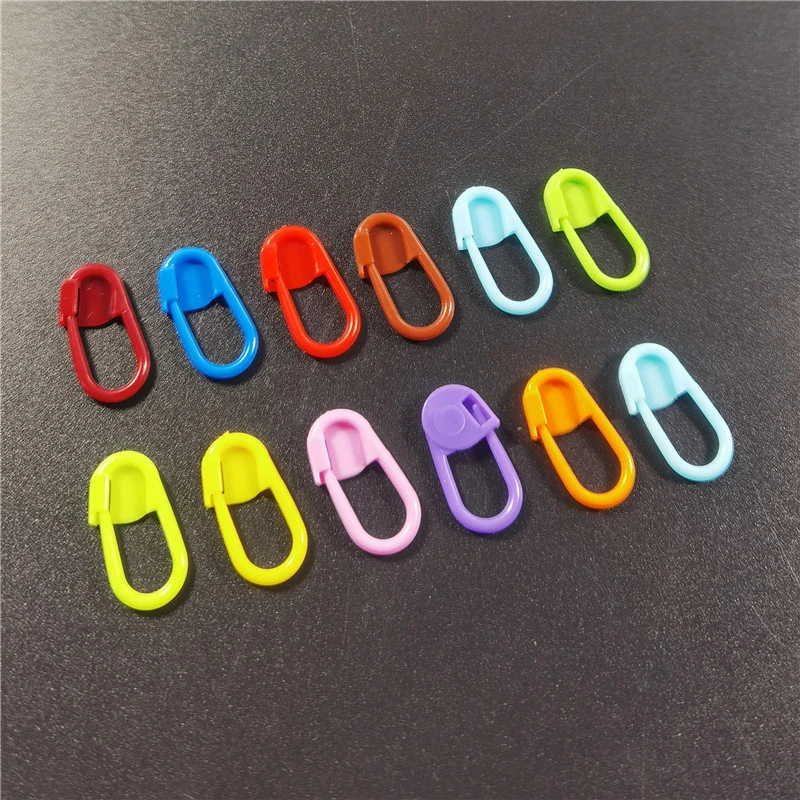 50/100Pcs Colorful Plastic Safety Pins Knitting Markers Crochet Stitch Clips for DIY Knitting Sewing Craft Clothing Accessorie