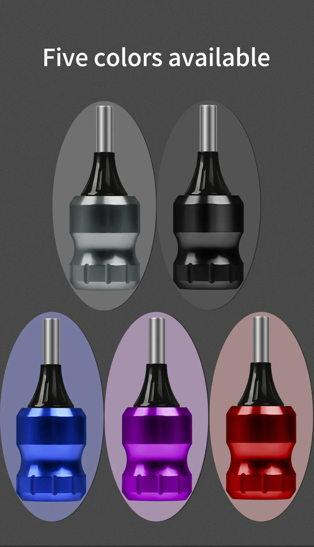 Aluminum Alloy Cartridge Tattoo Grips 32MM Adjustable Tattoo Tube for Cartridge Needle with Needles Bars
