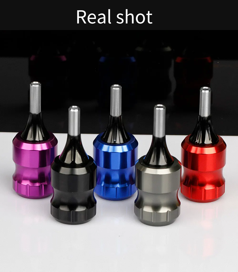 Aluminum Alloy Cartridge Tattoo Grips 32MM Adjustable Tattoo Tube for Cartridge Needle with Needles Bars