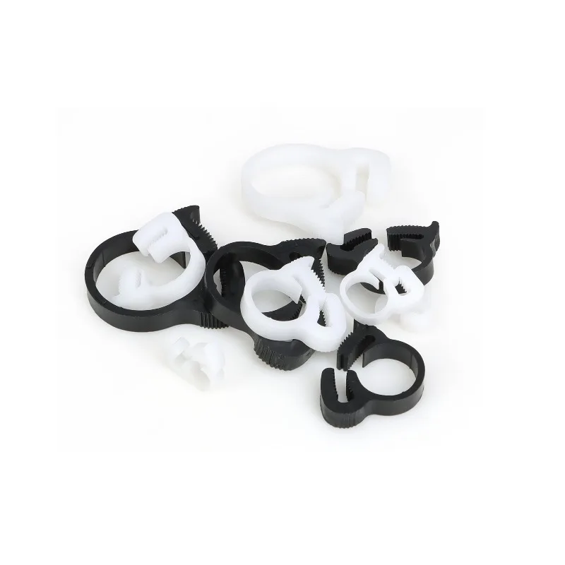10pcs Hose Clamps 3.8mm ~ 59mm White/Black Plastic Line Water Pipe Strong Clip Spring Cramps Fuel Air Tube Fitting  Fixed Tool