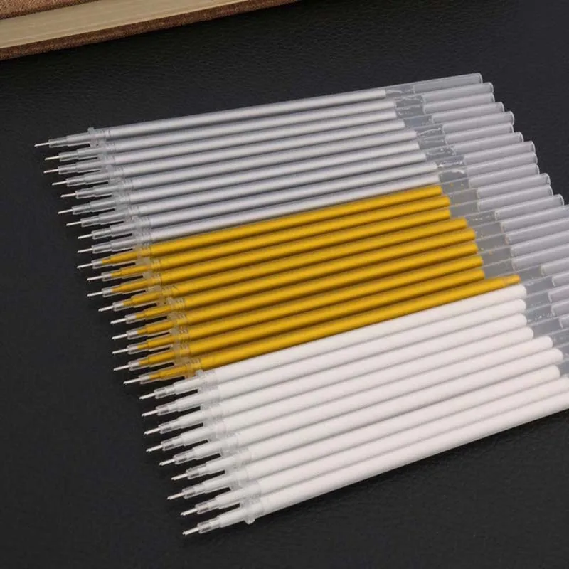 30pc White Ink refills Photo Album 0.8MM 0.6mm Waterproof Gel Pen Cute Pen Gift Kids Stationery Office Learning School Supplies