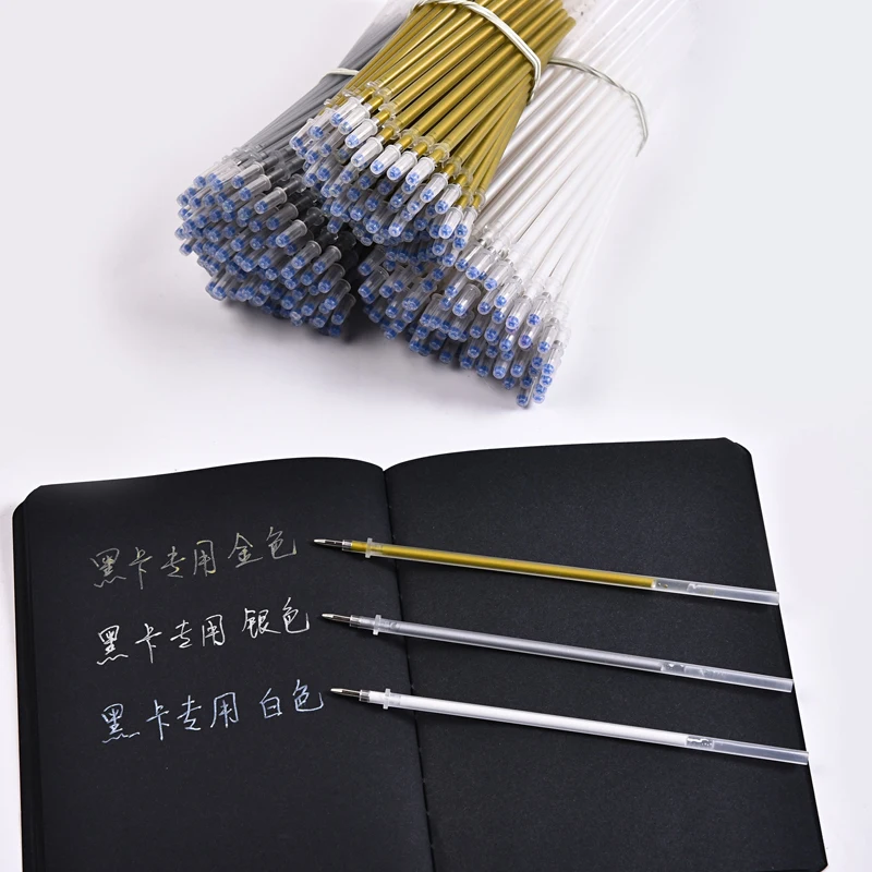 30pc White Ink refills Photo Album 0.8MM 0.6mm Waterproof Gel Pen Cute Pen Gift Kids Stationery Office Learning School Supplies