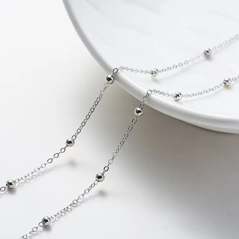 Wholesale 1M 2M 5M Stainless Steel Gold Color Beaded Chain Link Ball Chain DIY Anklet Necklaces Bracelet Making Accessories