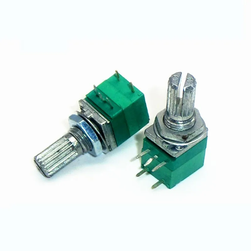 5Pcs RV097NS 5K 10K 20K 50K 100K 500K with a Switch Audio 5Pin Shaft 15mm Amplifier Sealing Potentiometer