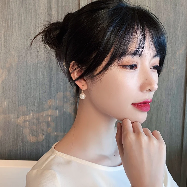 Simple Elegant Small Pearl Pendant Earrings For Woman 2020 New Fashion Jewelry Party Ladies' Unusual Dangle Earrings Accessories