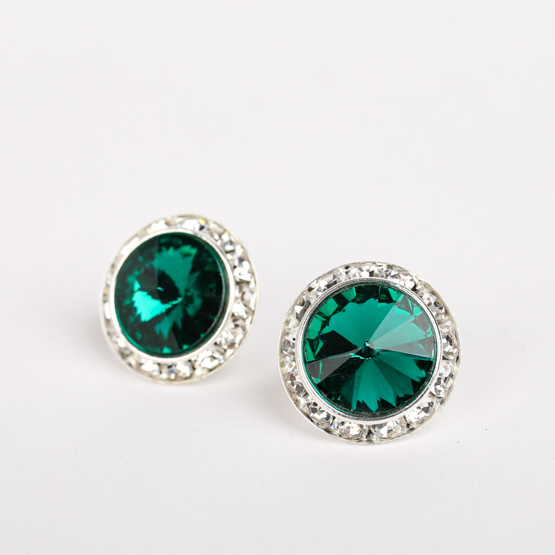 YCDZSWWL Classic Women Crystal Stud Earrings Elegant Ladies Diamante Ear Studs Earclip for Wedding Banquet Dance Party