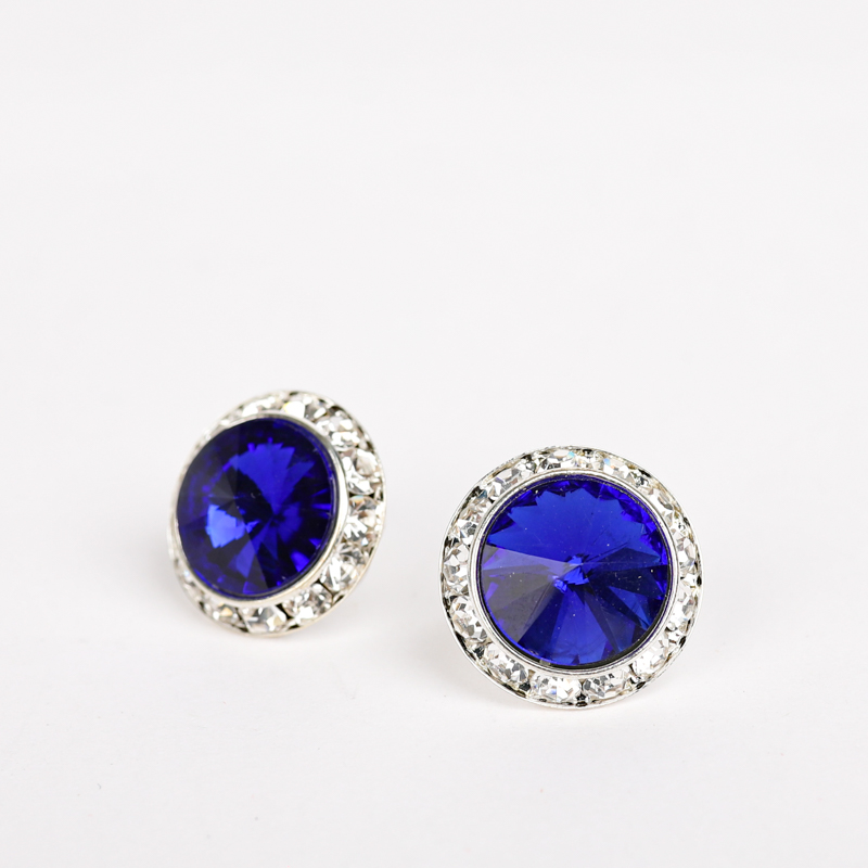 YCDZSWWL Classic Women Crystal Stud Earrings Elegant Ladies Diamante Ear Studs Earclip for Wedding Banquet Dance Party