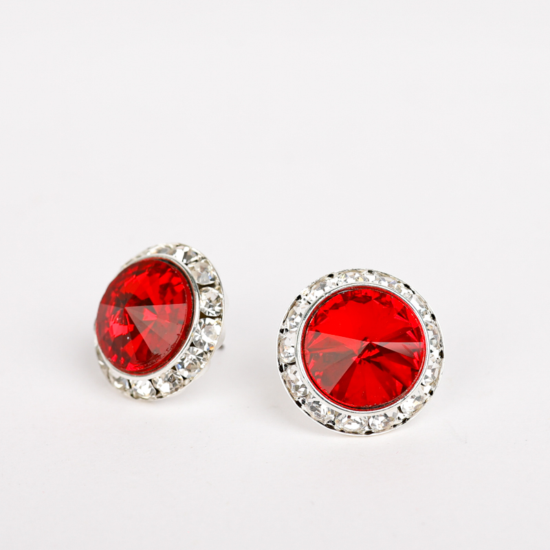 YCDZSWWL Classic Women Crystal Stud Earrings Elegant Ladies Diamante Ear Studs Earclip for Wedding Banquet Dance Party