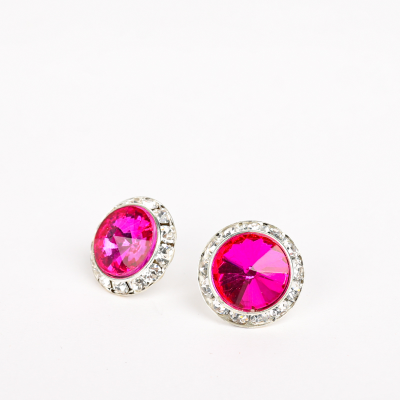 YCDZSWWL Classic Women Crystal Stud Earrings Elegant Ladies Diamante Ear Studs Earclip for Wedding Banquet Dance Party