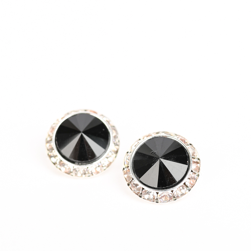 YCDZSWWL Classic Women Crystal Stud Earrings Elegant Ladies Diamante Ear Studs Earclip for Wedding Banquet Dance Party