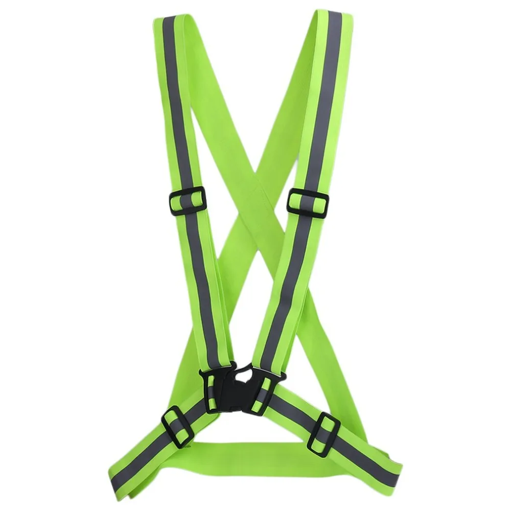 Highlight Reflective Straps Night Work Security Running Cycling Safety Reflective Vest High Visibility Reflective Safety Jacket