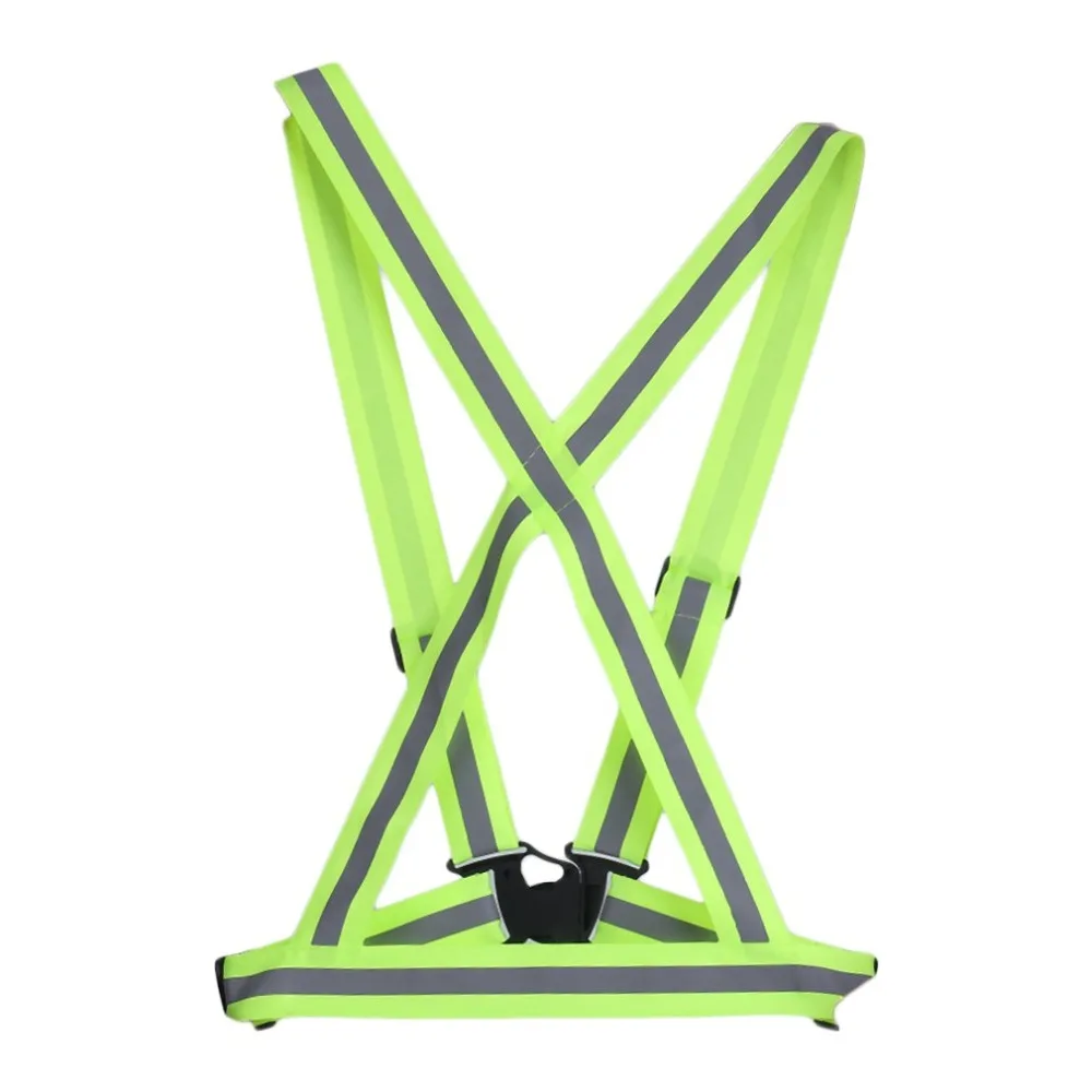 Highlight Reflective Straps Night Work Security Running Cycling Safety Reflective Vest High Visibility Reflective Safety Jacket