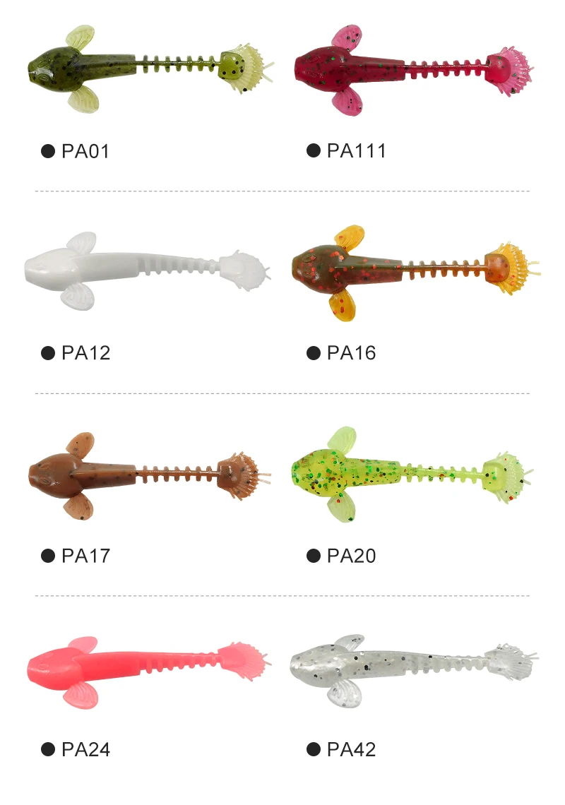 ESFISHING Pesca Worm Bait Salamander 55mm1.2g 10pcs Swing Lively Bionic Isca Artificial Best Fishing Lure Tackle
