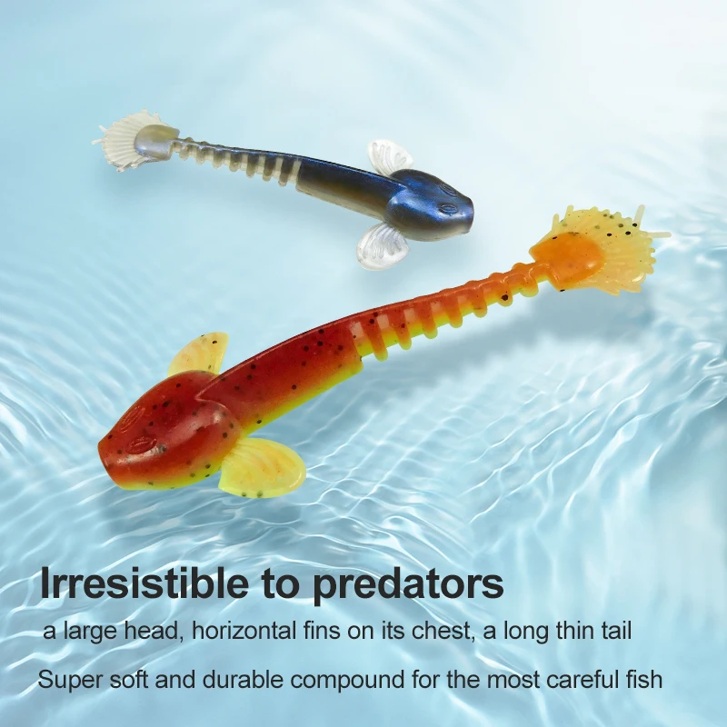 ESFISHING Pesca Worm Bait Salamander 55mm1.2g 10pcs Swing Lively Bionic Isca Artificial Best Fishing Lure Tackle