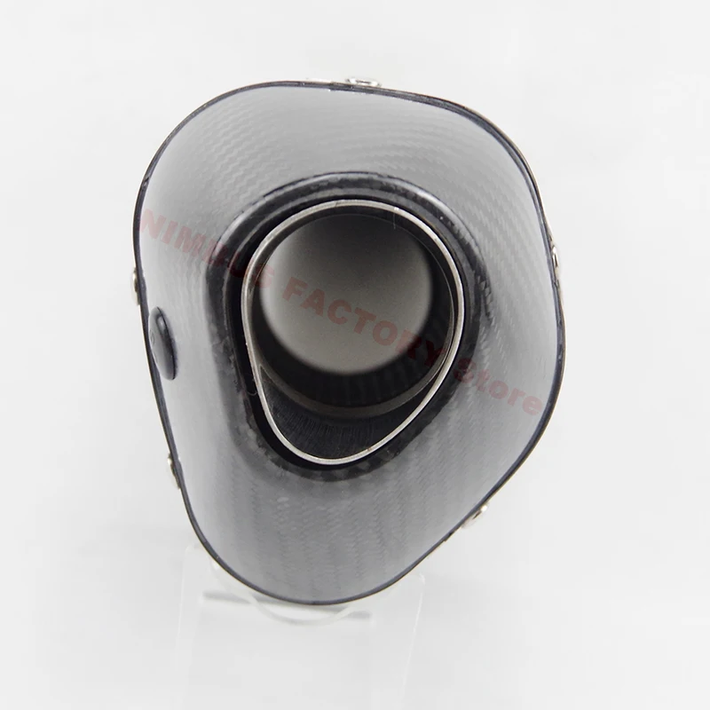 51mm Universal Motorcycle Exhaust Muffler Carbon Fiber R77 Escape Moto for Yamaha R3 R6 MT07 for Kawasaki Z900 Z400 RC390 ER6N