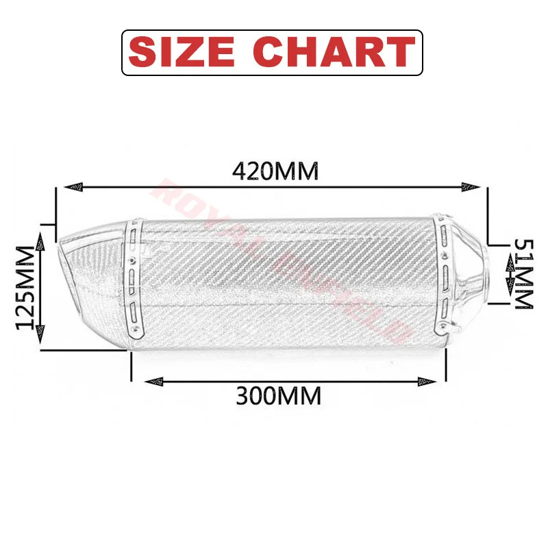 51mm Universal Motorcycle Exhaust Muffler Carbon Fiber R77 Escape Moto for Yamaha R3 R6 MT07 for Kawasaki Z900 Z400 RC390 ER6N
