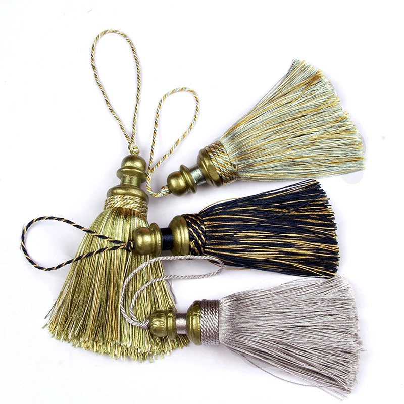 1PC European Style Tassel With Hanging Rope Silk Sewing Tassels Trim Decorative Key Tassel For Curtains Home Decoration