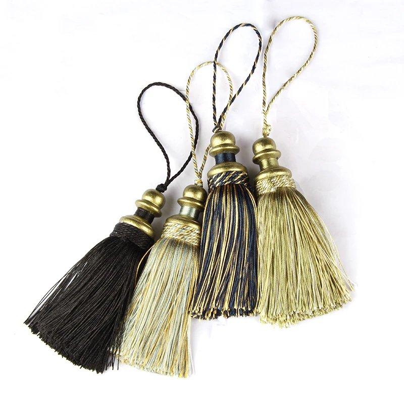 1PC European Style Tassel With Hanging Rope Silk Sewing Tassels Trim Decorative Key Tassel For Curtains Home Decoration
