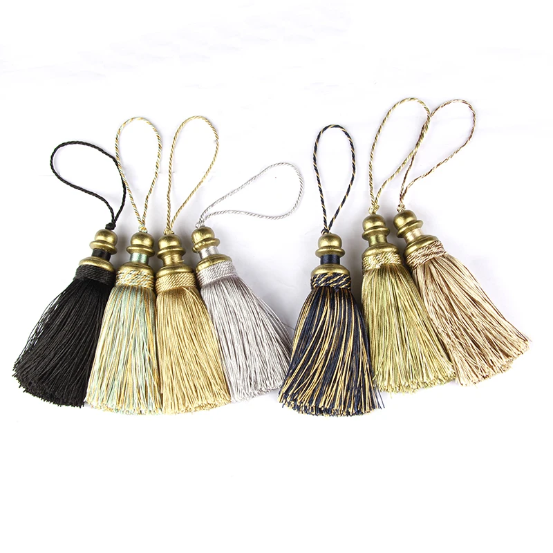 1PC European Style Tassel With Hanging Rope Silk Sewing Tassels Trim Decorative Key Tassel For Curtains Home Decoration