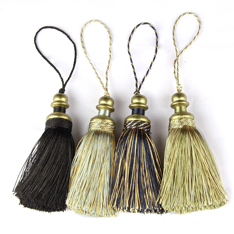 1PC European Style Tassel With Hanging Rope Silk Sewing Tassels Trim Decorative Key Tassel For Curtains Home Decoration